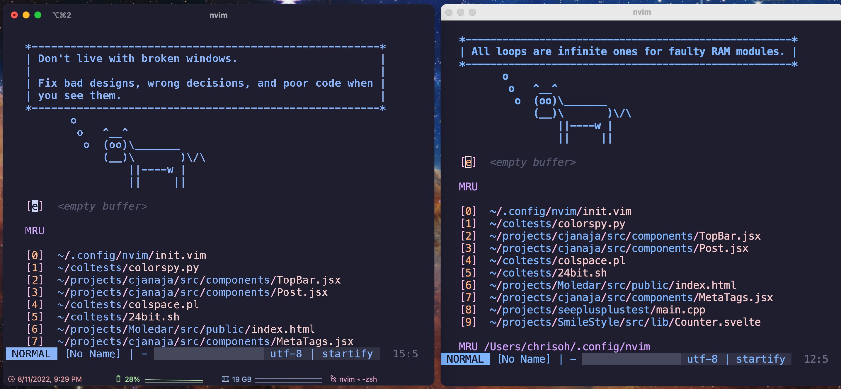 iterm2 and alacritty being very close in color matching