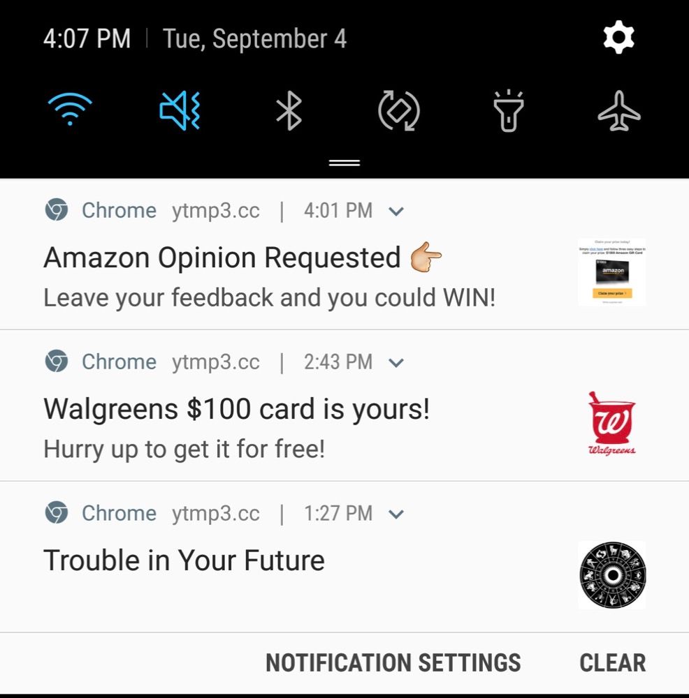 Spammy Notifications in Android Control Center